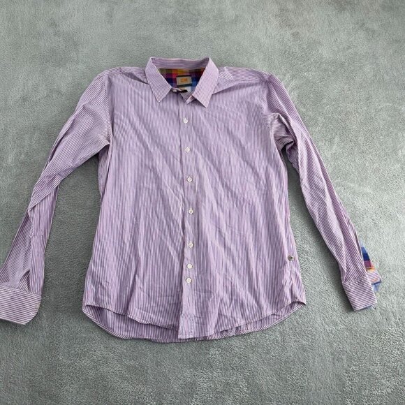 Boss Orange Mens Striped Button-Down Long Sleeve Shirt  1769 - Picture 1 of 8